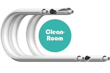 e-skin® 플랫 케이블 가이드 시스템과 CFCLEAN 및