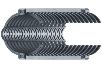 e-rib 세트 | CNC 밀링 머신에서 주름형 튜브 강화 | 공칭 폭: 36mm