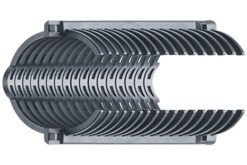 e-rib 세트 | CNC 밀링 머신에서 주름형 튜브 강화 | 공칭 폭: 36mm