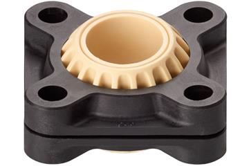 4개 마운팅 홀 포함 플랜지 베어링과 분리형 하우징, KFSM GT igubal®, 구면 볼 iglidur® J