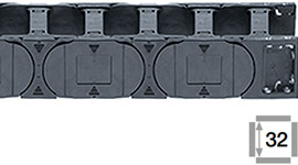 매 링크 마다 크로스바를 장착한 e-chain®