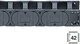 매 링크 마다 크로스바를 장착한 e-chain®