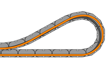 유압 호스를 가이드하는 에너지체인