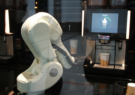 PRT 선회 링 베어링을 포함하는 커피 로봇