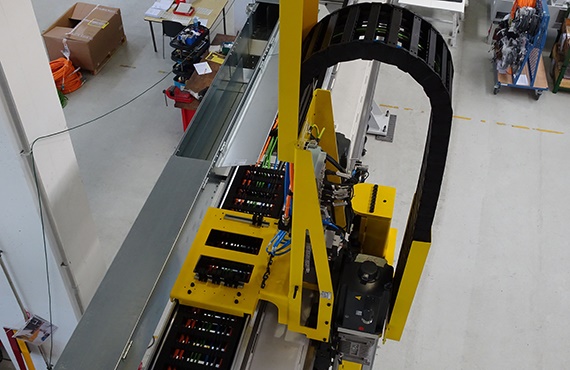 X-axis of the gantry loader