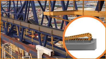 크레인 거더 상단에 설치된 에너지체인