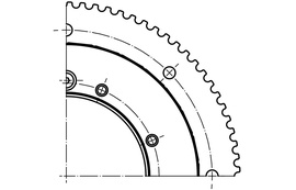 기술 도면 PRT-04-XX-HTD5M