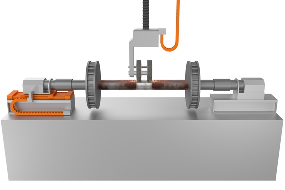 에너지 공급 시스템과 drylin 직동 기술을 사용한 휠 유지보수