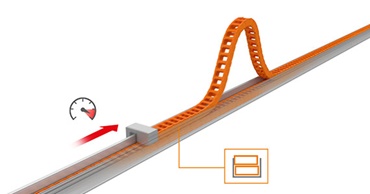 긴 이동 거리에서 체인 구동