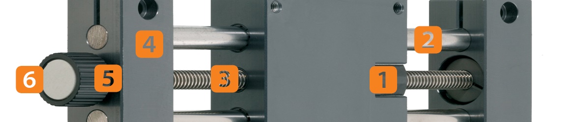 이구스 리드 스크류 축의 단면도